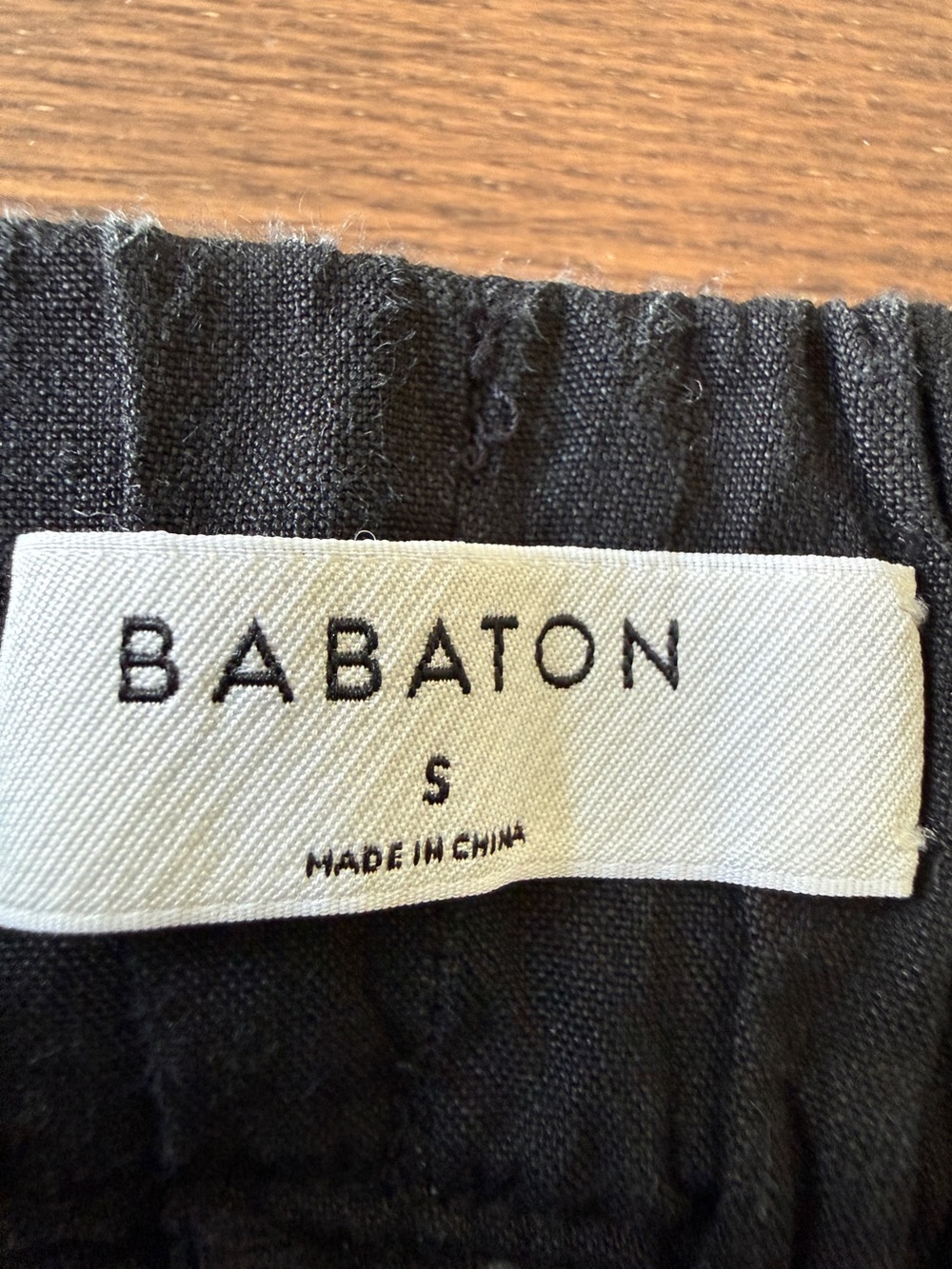 Babaton Black Drawstring Relaxed Linen pants - Picture 2 of 5